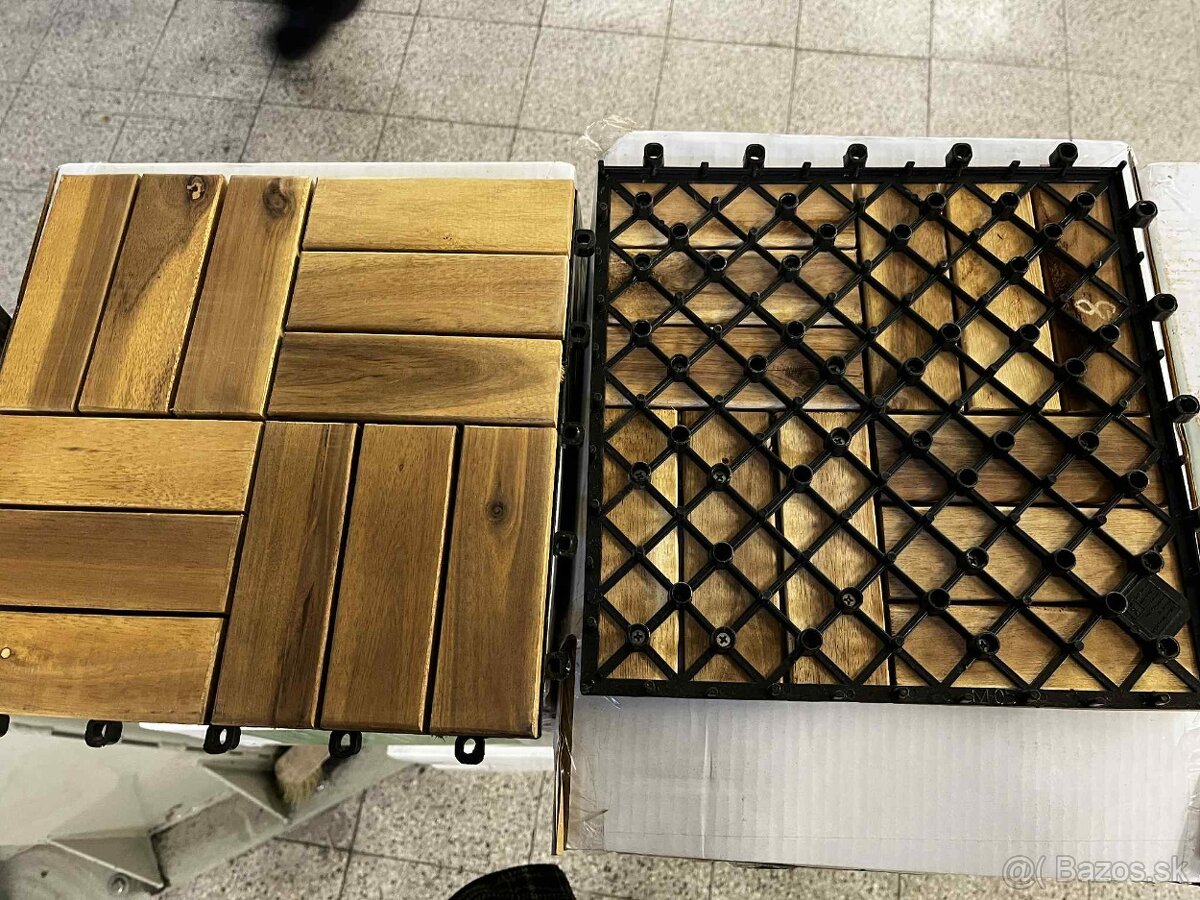 Terasová drevená dlaždica/dlažba s click systémom