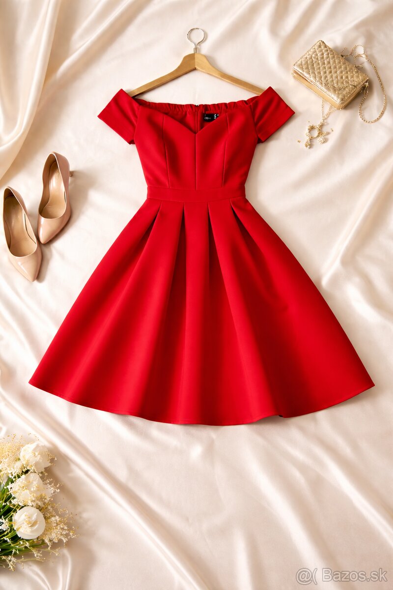 Elegantné červené šaty ASOS