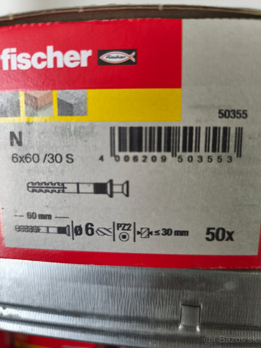 Predám natlkacie hmoždiny fischer
