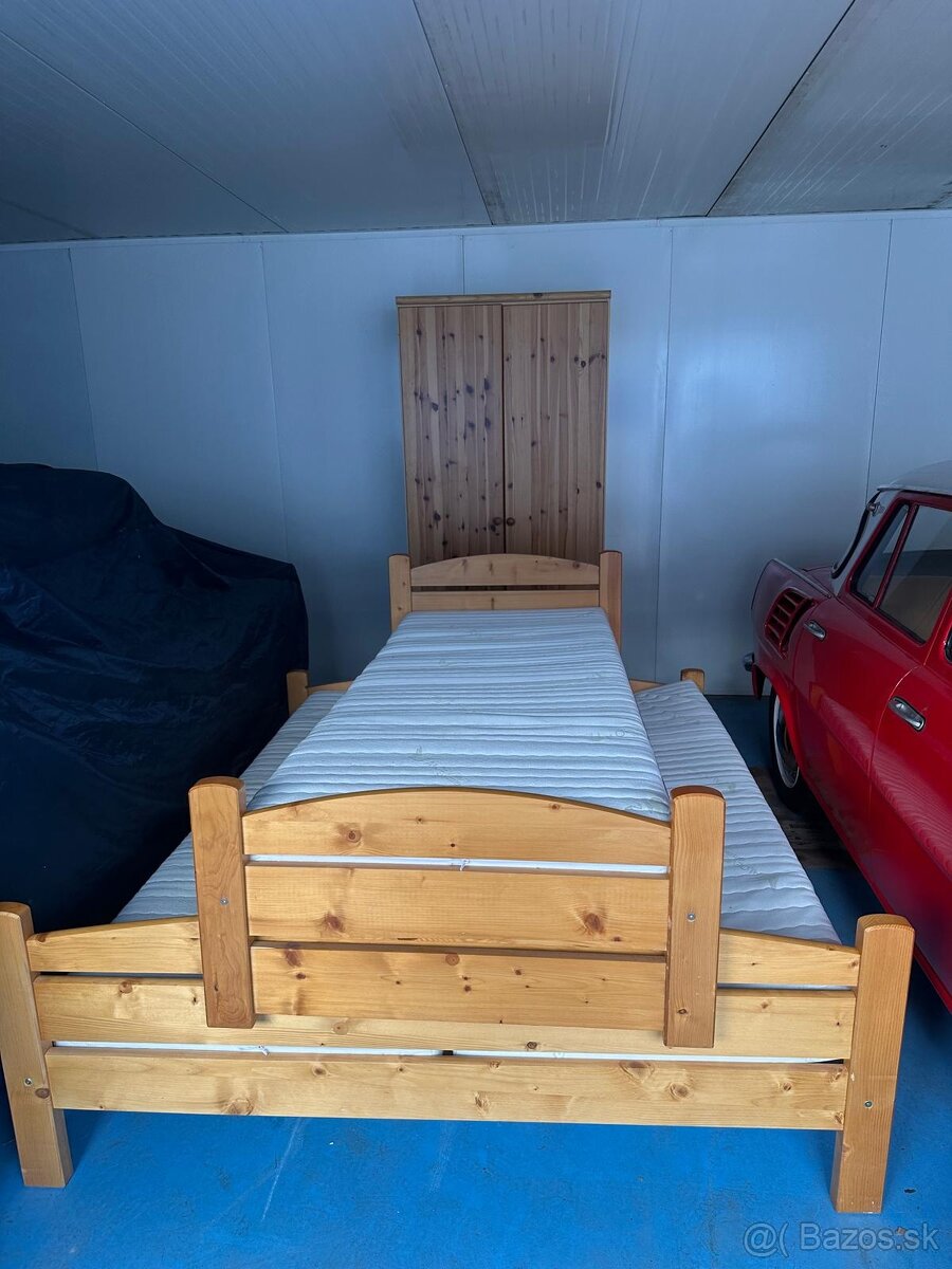 Postel, postele, skrina