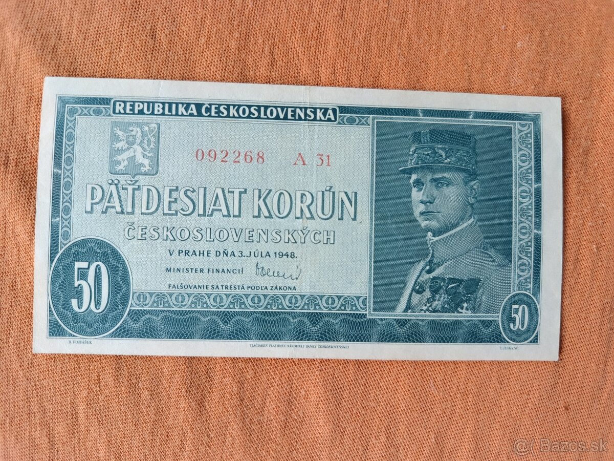 Bankovky ČSR - 150