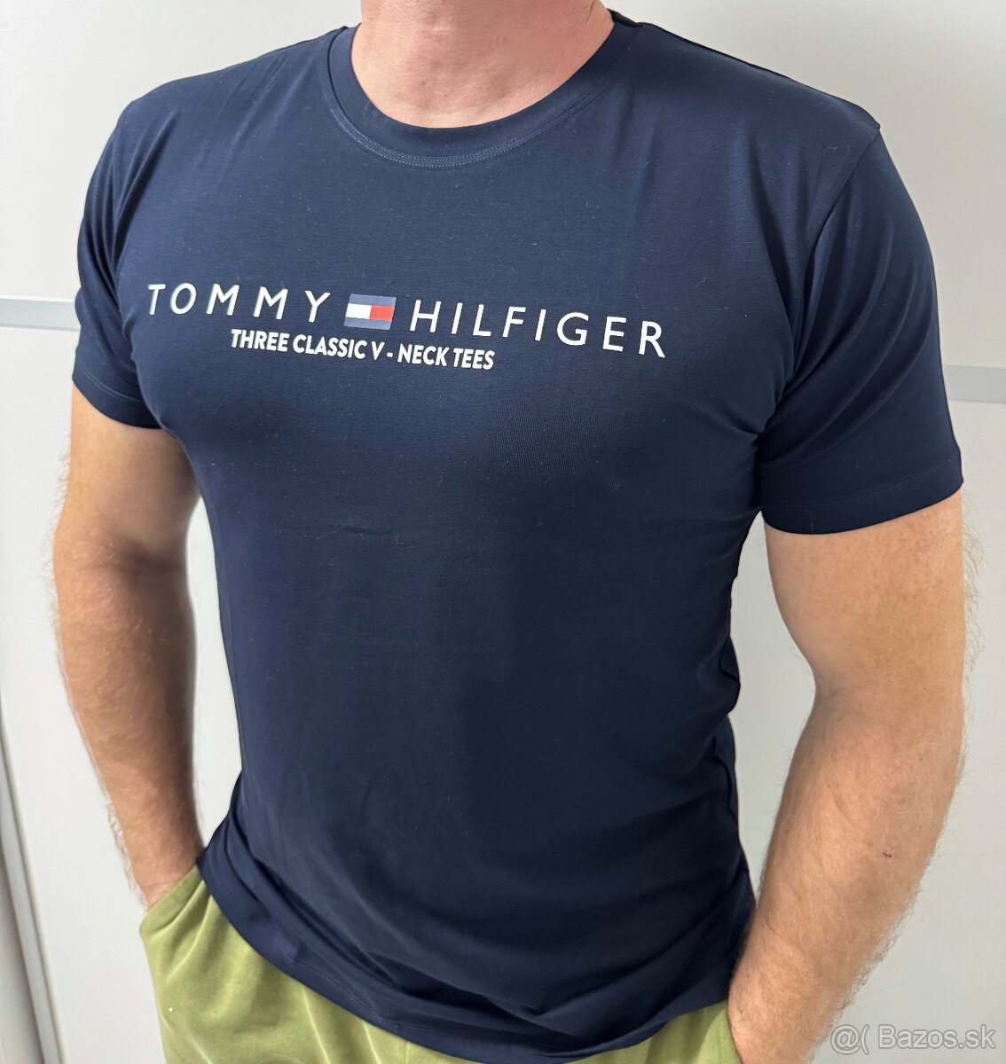 Pánske modré TH tričko XL