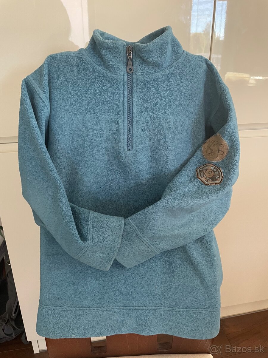 detská modrá flísová bundicka