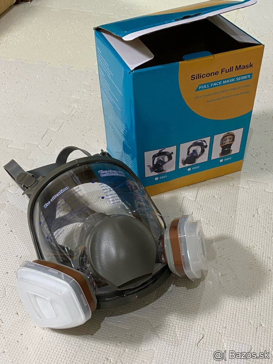 45€ KOMPLET - NOVA celotvarova bezpecnostna dychacia maska