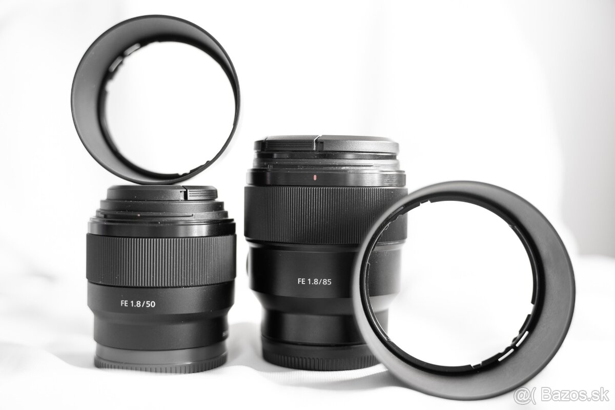 Sony FE 50mm f/1.8 a Sony FE 85mm f/1.8