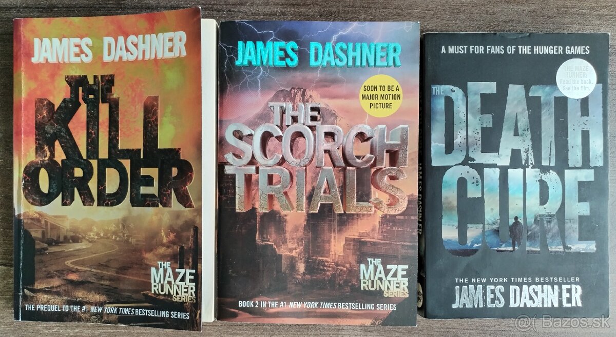 Predám 3 knihy od Jamesa Dashnera