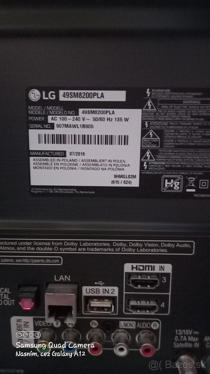 Predám TV LG 123cm