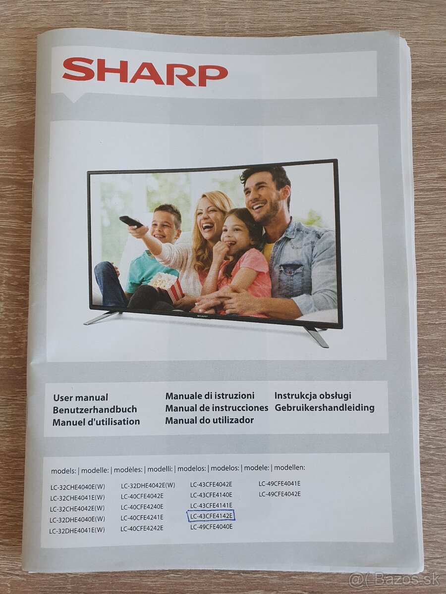 LCD COLOR TV zn.SHARP 43"/108cm