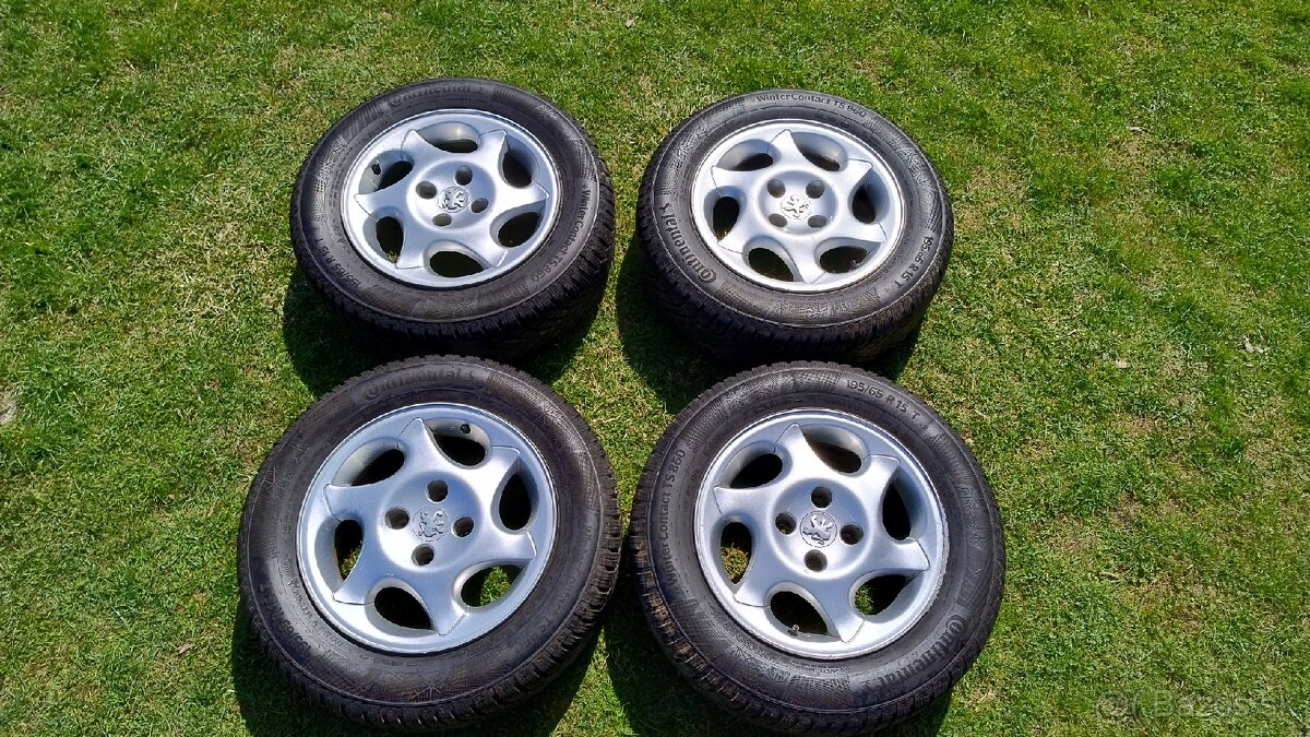 Peugeot elektróny 4x108 zimné pneumatiky 195/65 R15