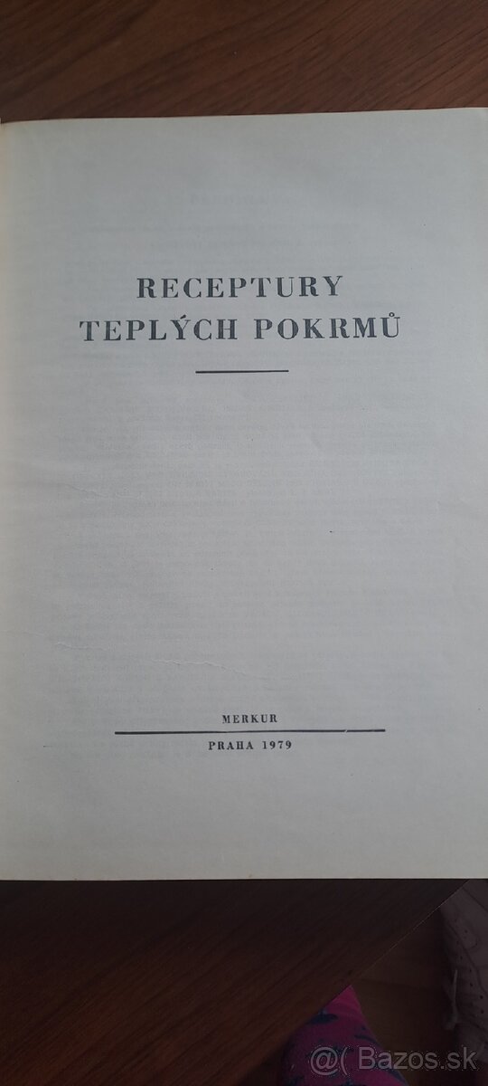 Receptúry teplých pokrmov r. 1979