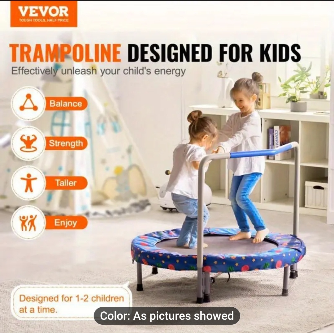 Detska trampolina s drzadlom nova v krabici