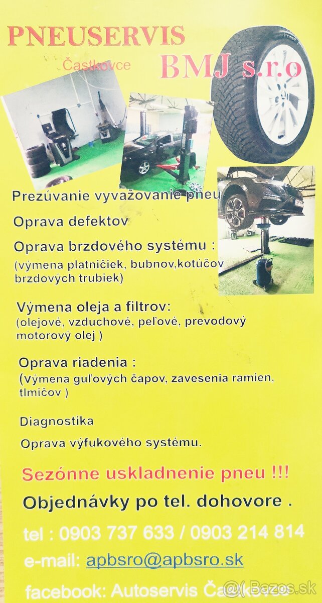 Autoservis Častkovce Pneuservis