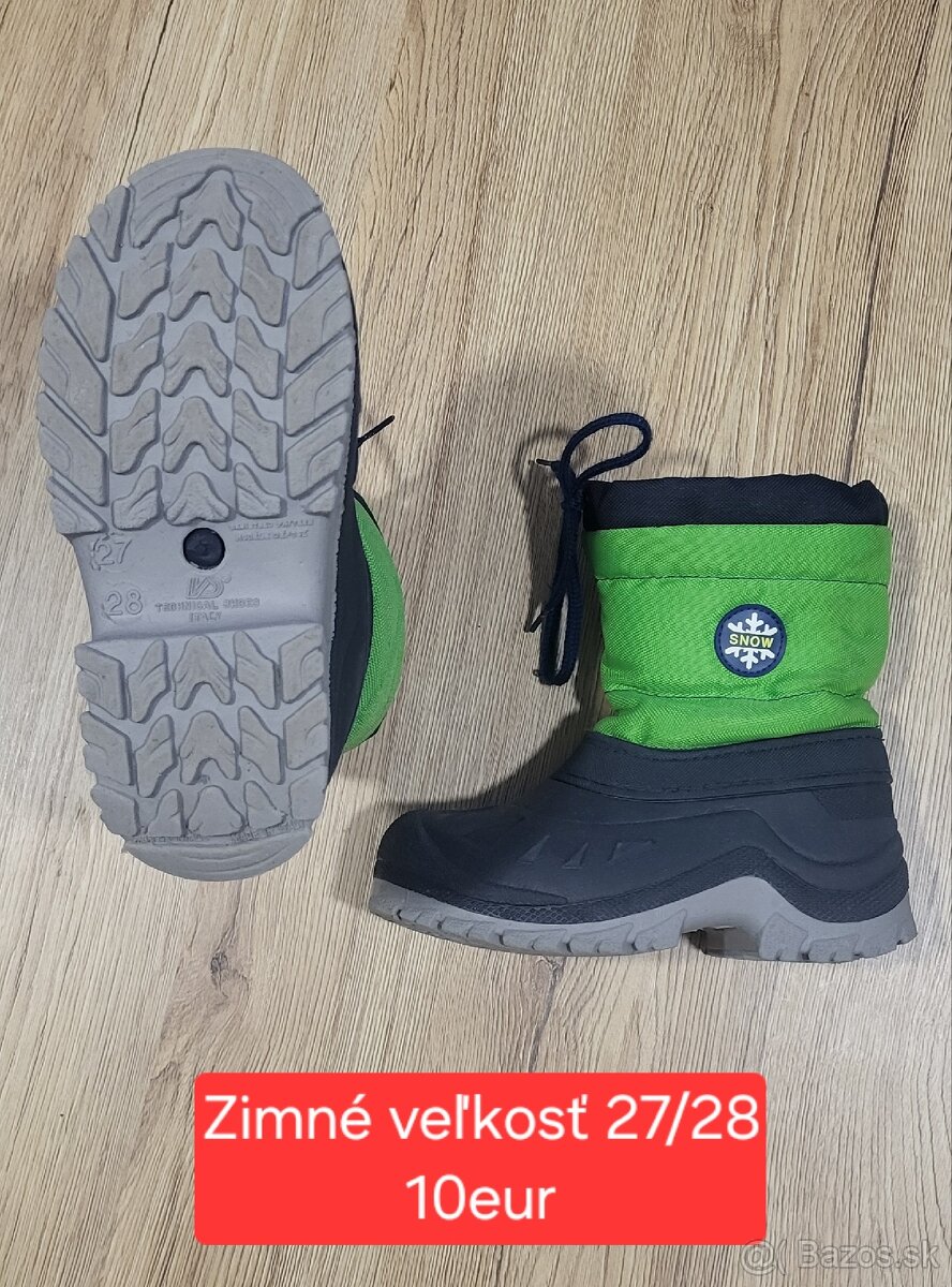 Zimné detske topánky + prechodné