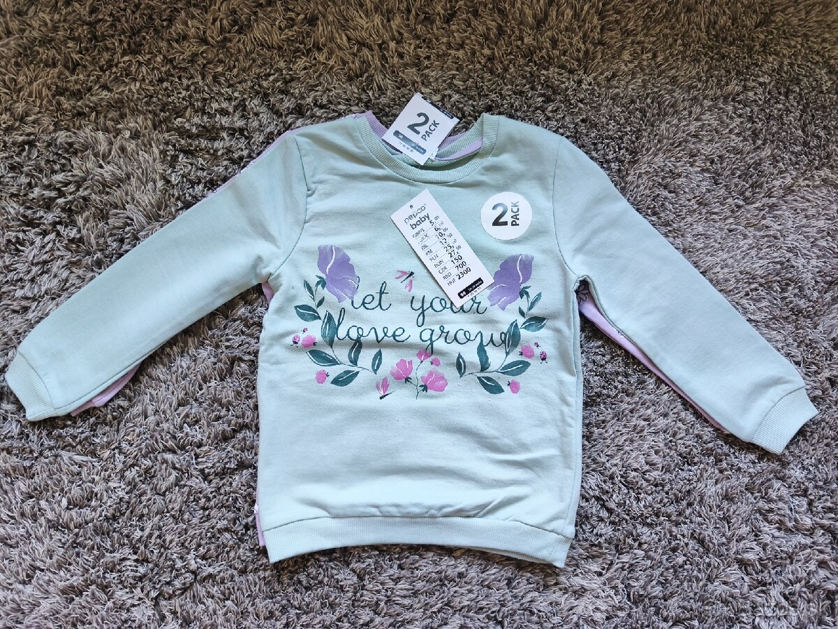 Dievčenské mikiny, 2ks
