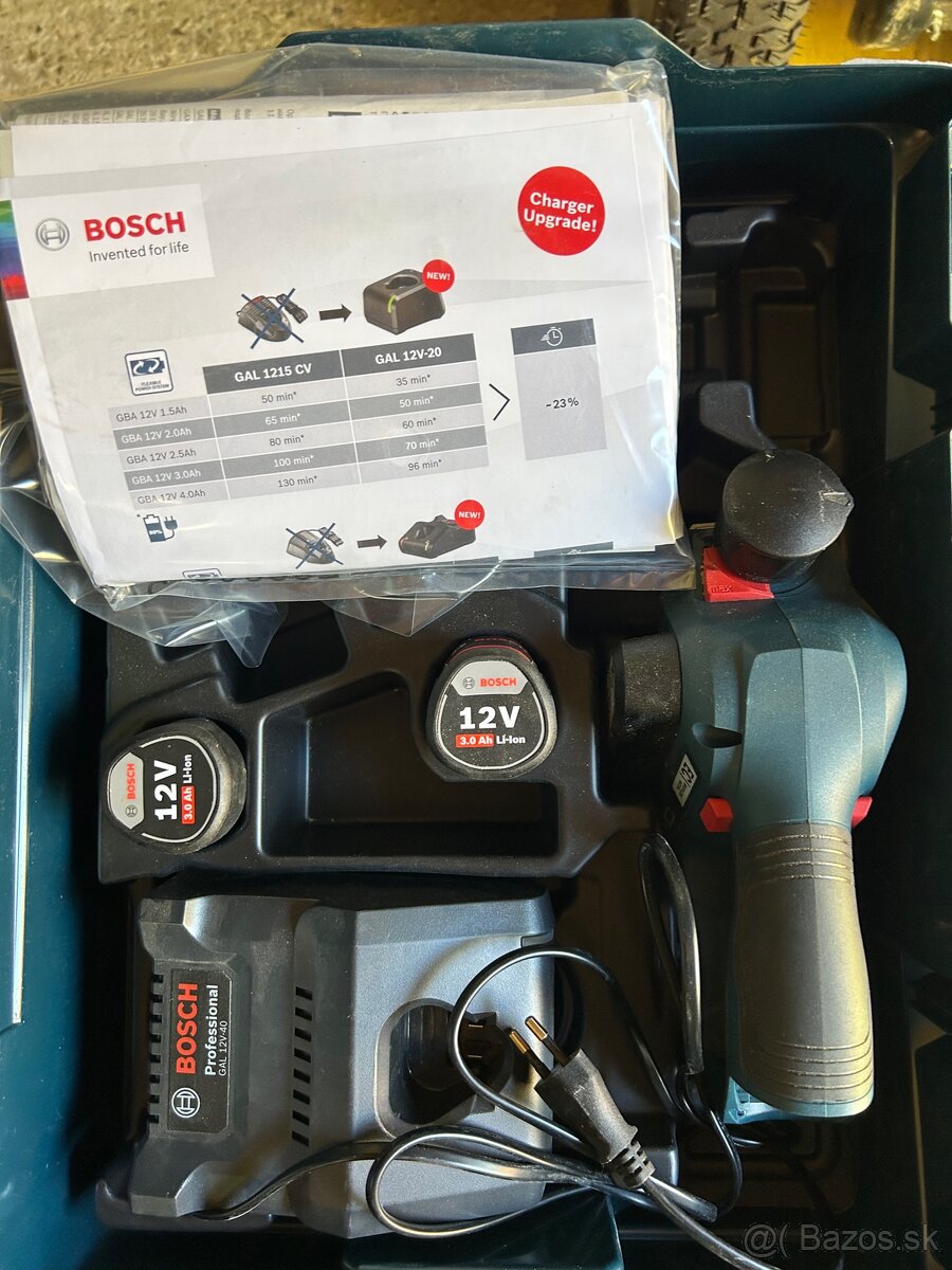 Bosh akumulatorovy hoblik s bateriami a nabijackou