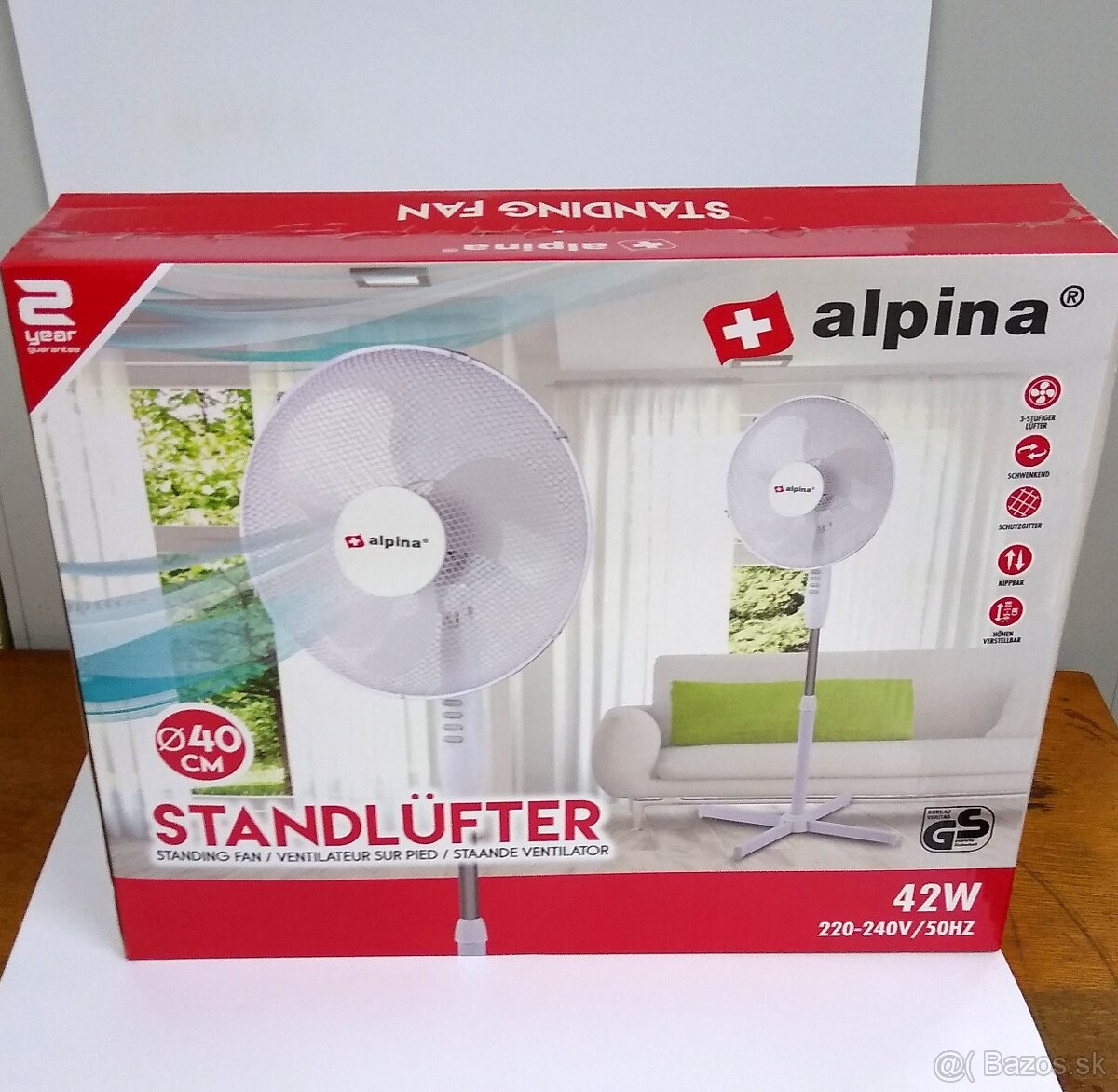 Nový ventilátor Alpina 40W