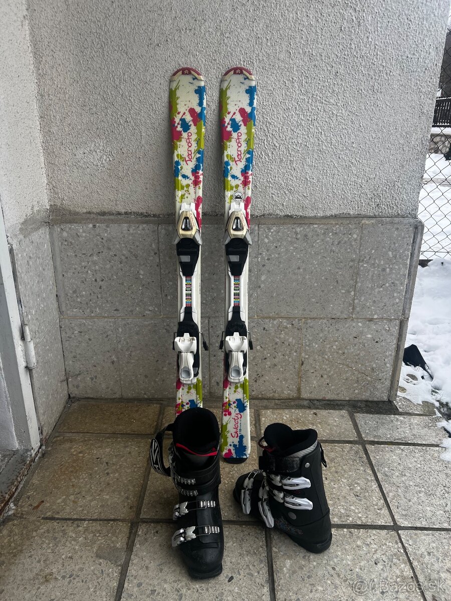 Detske lyze 110 s lyziarkami