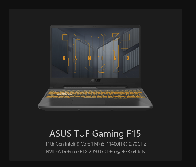 ASUS TUF Gaming F15 FX506HF
