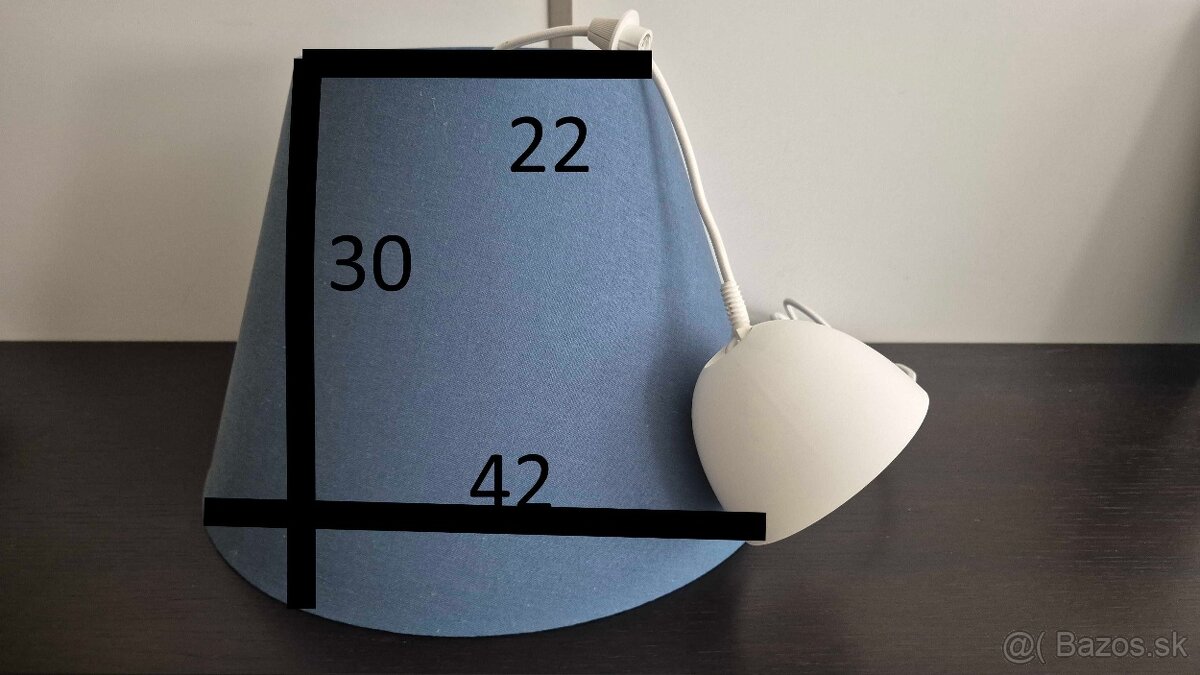 Predám závesné svietidlo IKEA modré