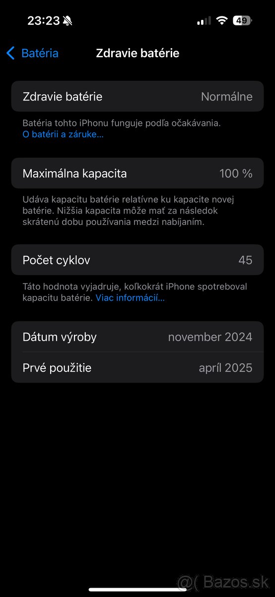 iPhone 16, Čierny, 128 GB