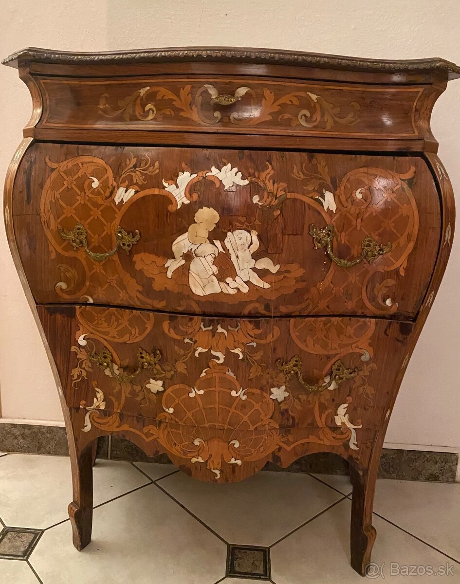 Intarzovana komoda 19 storocie
