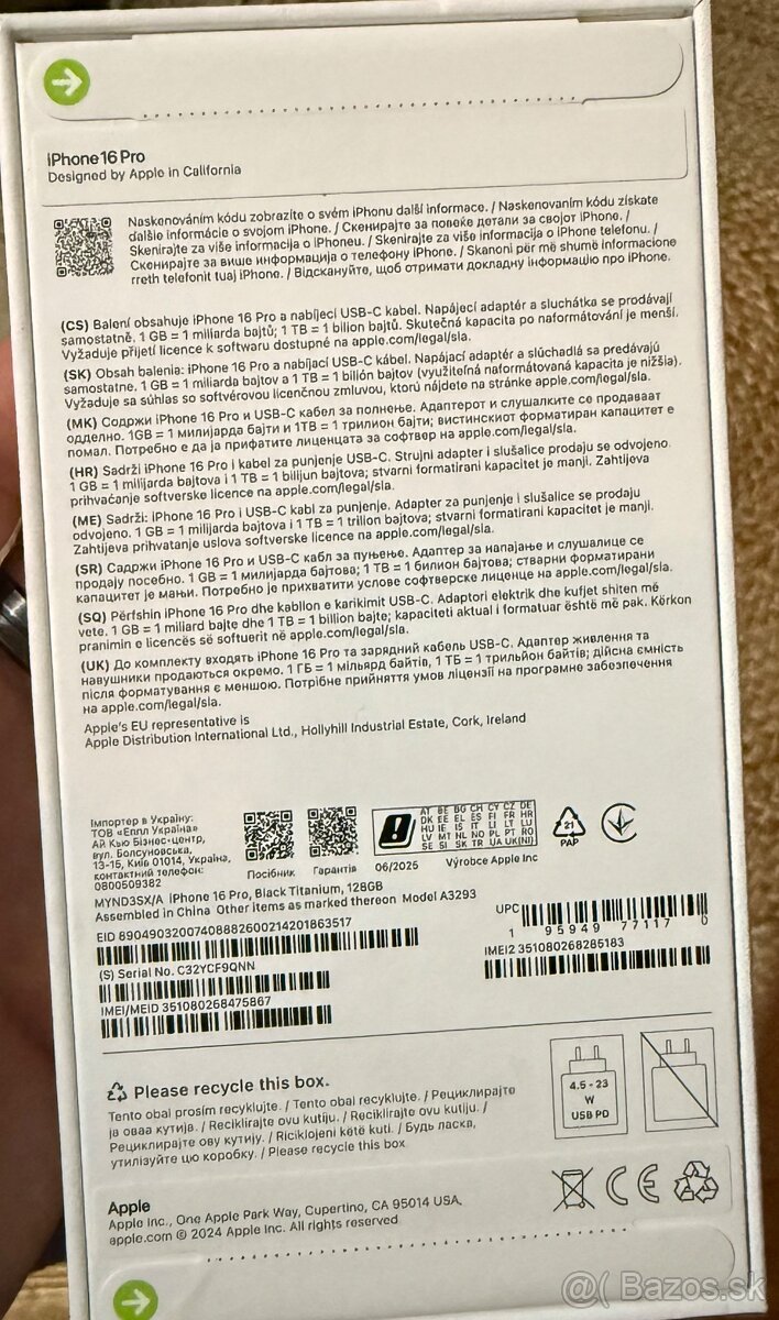 iPhone 16 pro 128gb