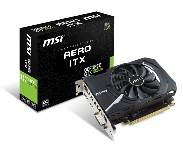 Grafická karta MSI GTX 1050 Ti AERO ITX 4GB