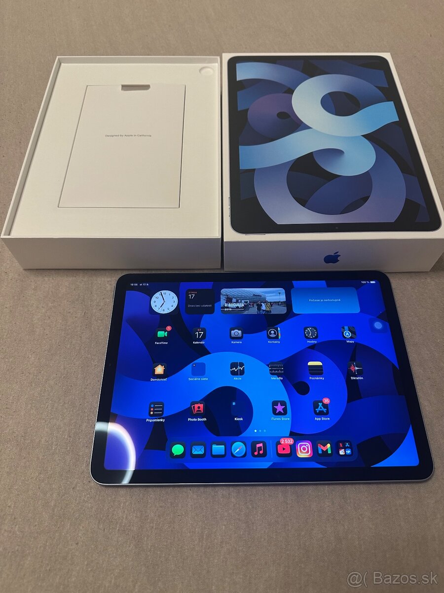 iPad Air 4 2020 64GB Sky Blue, kúpený v SR, ako nový