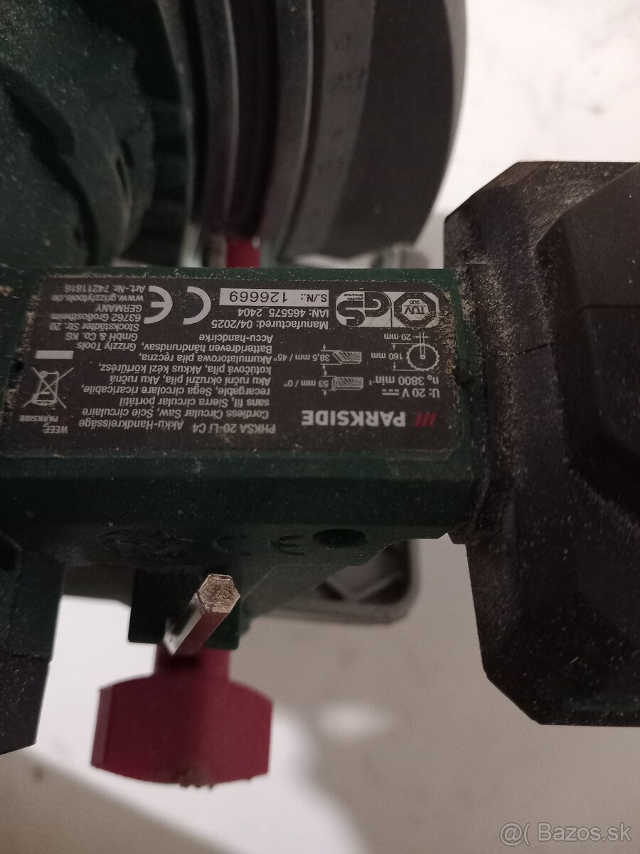 Predám okružnú pílu parkside