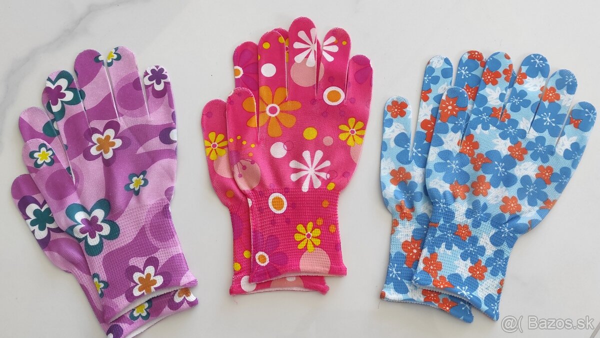 Dámske pracovné rukavice 3 páry
