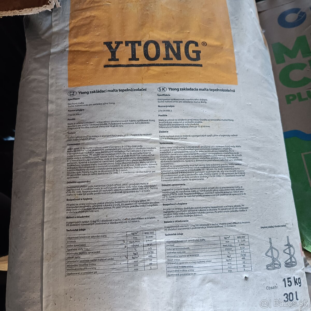 Predám Ytong zakladaciu maltu