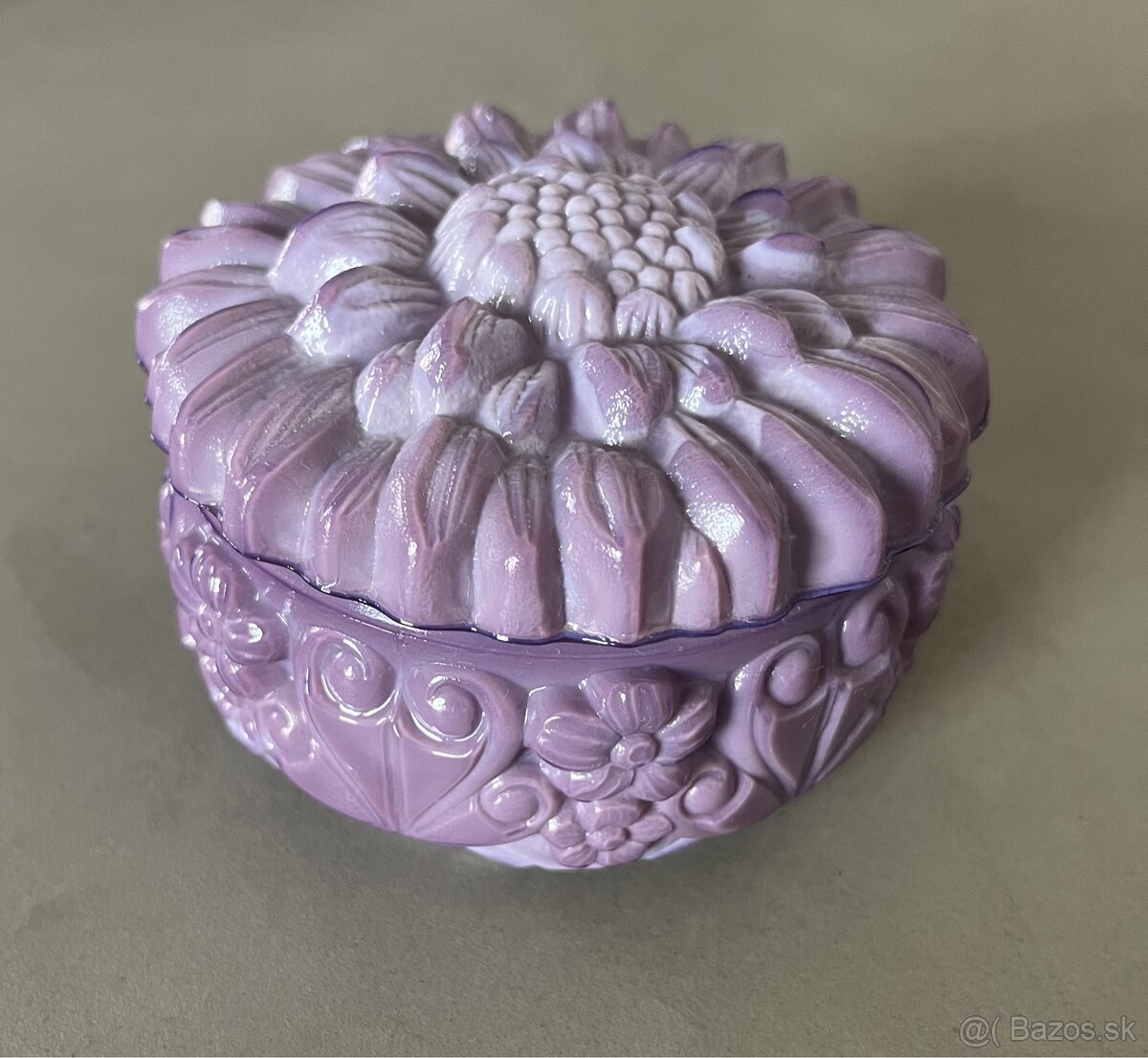 Dóza Slnečnica Malachitove sklo