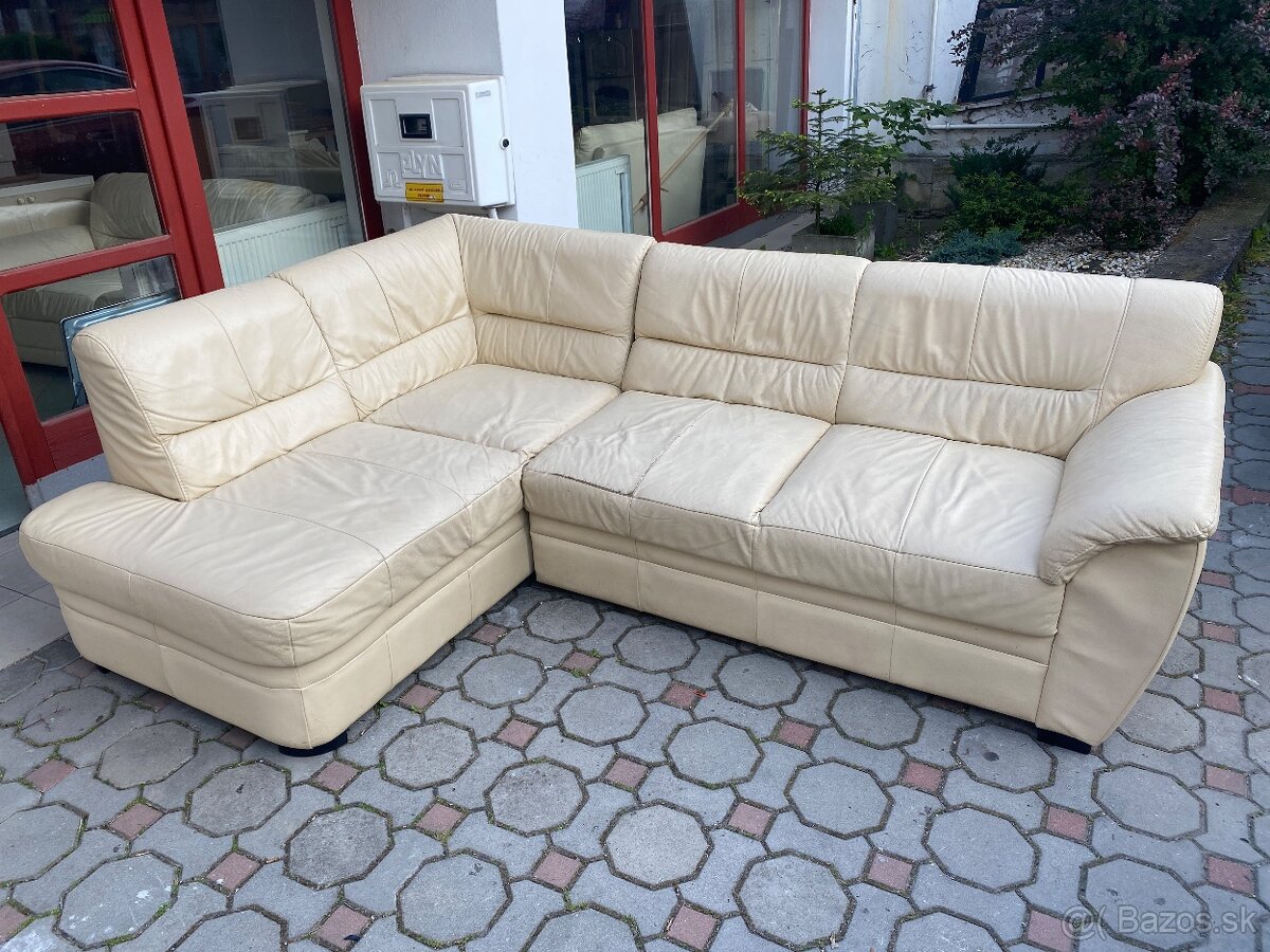 Kožená rohová sedacia súprava