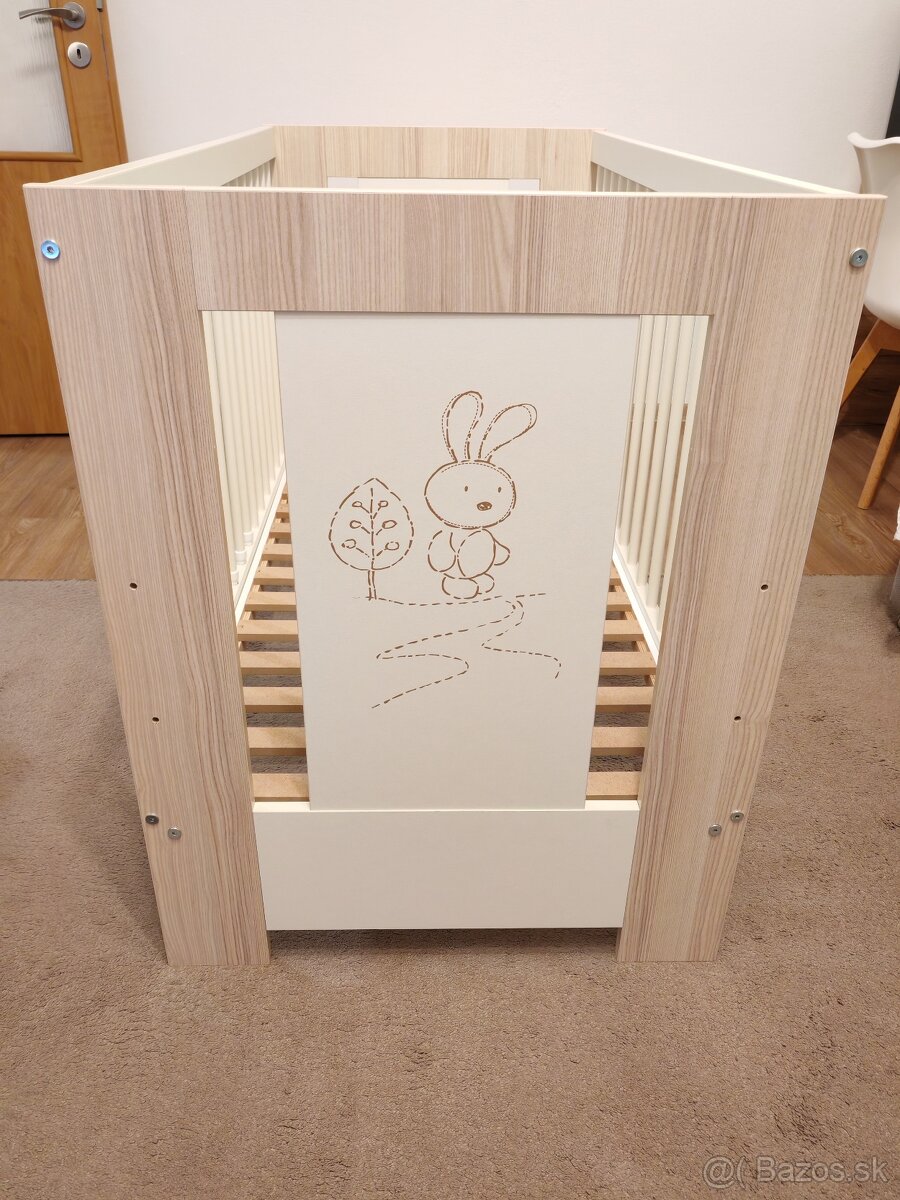 Drevená postieľka KLUPS 120x60