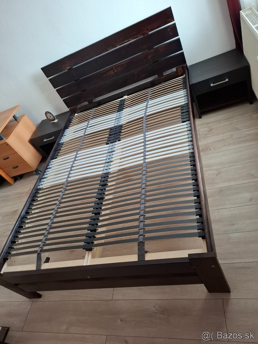 Posteľe 140 x 200 cm x 2ks čisto drevené