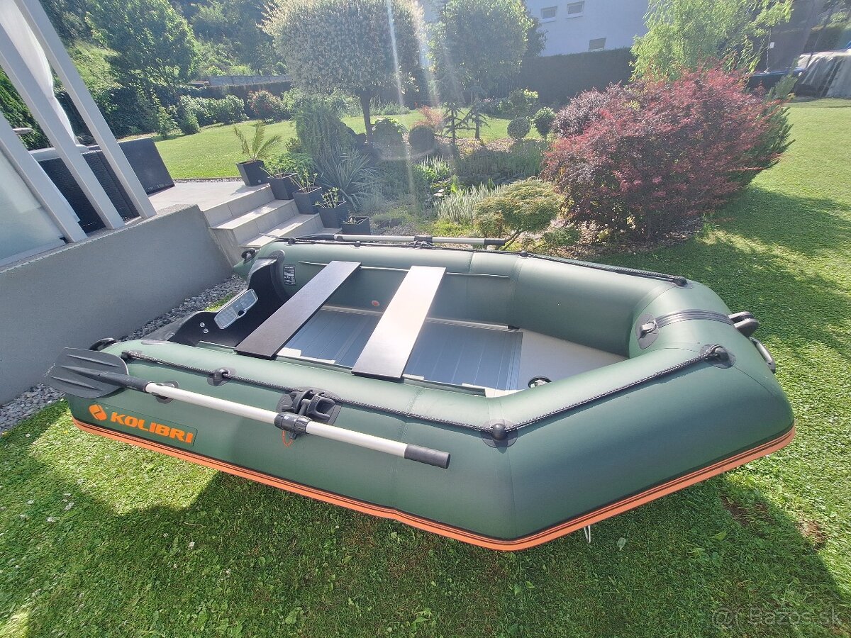 Čln Kolibri KM-300 D, zelený,  hliníková podlaha