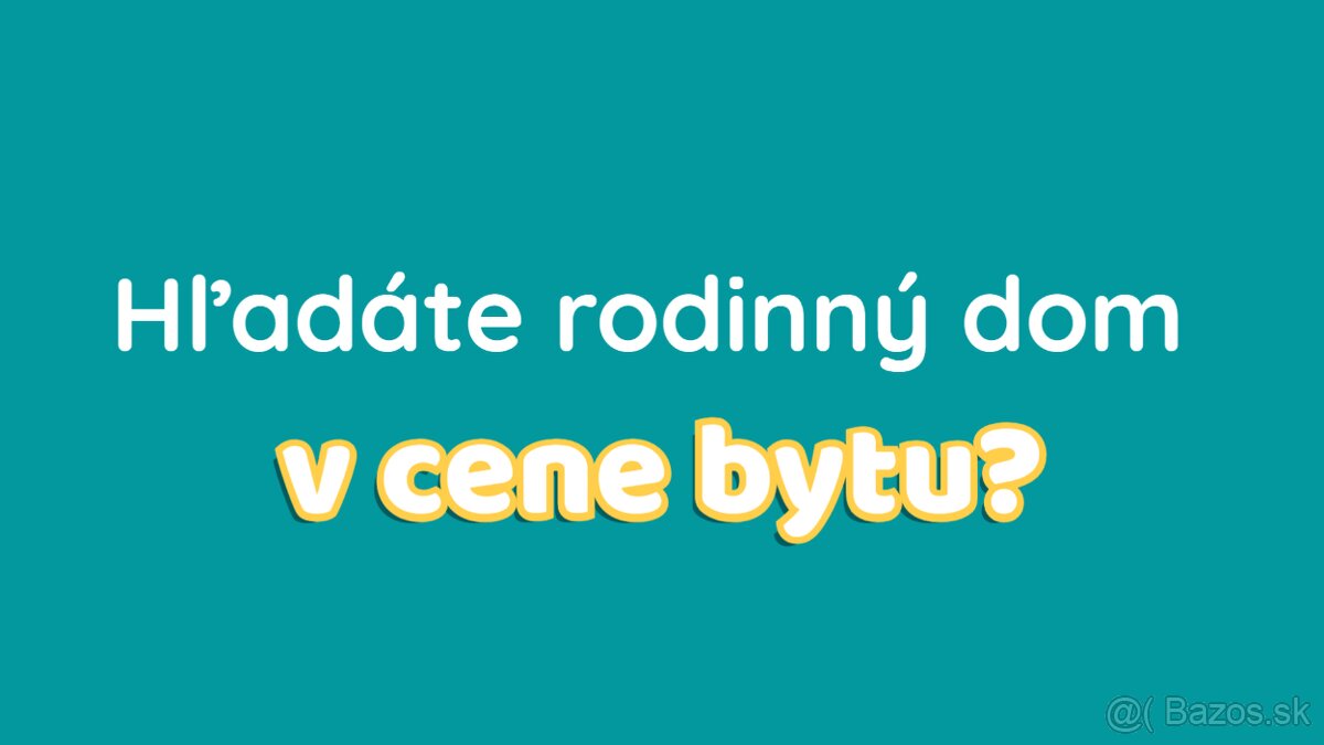🌞 IBV Slnečná: rodinné domy v cene bytu, Sučany