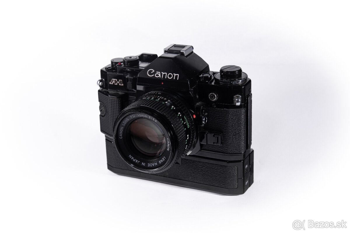 Canon A-1 a Canon FD 50mm f/1.4  Power Winder