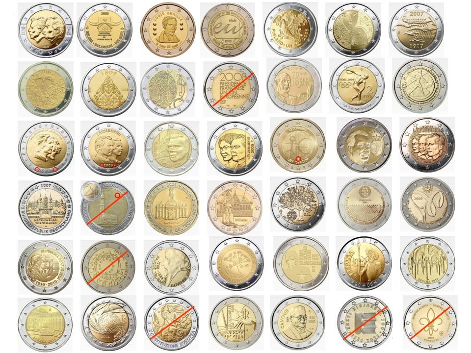 2 euro pamätné mince - UNC.