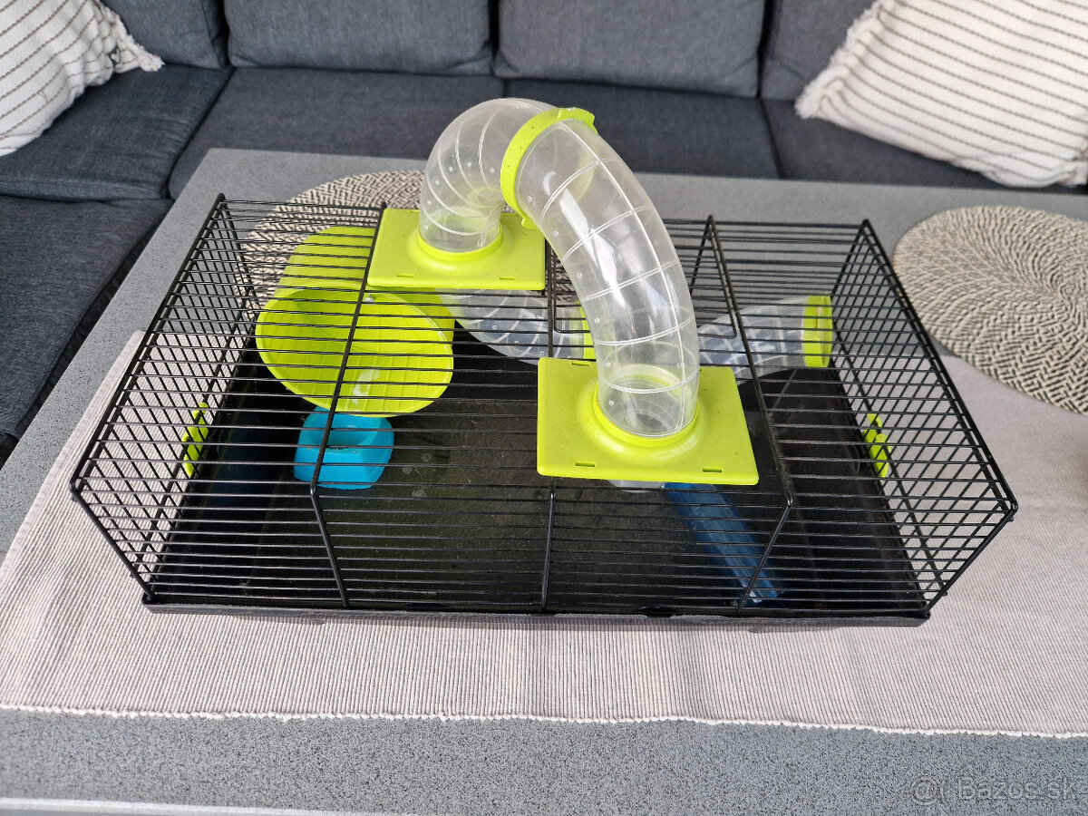 Klietka pre škrečka s tunelom 50,5x28x21cm