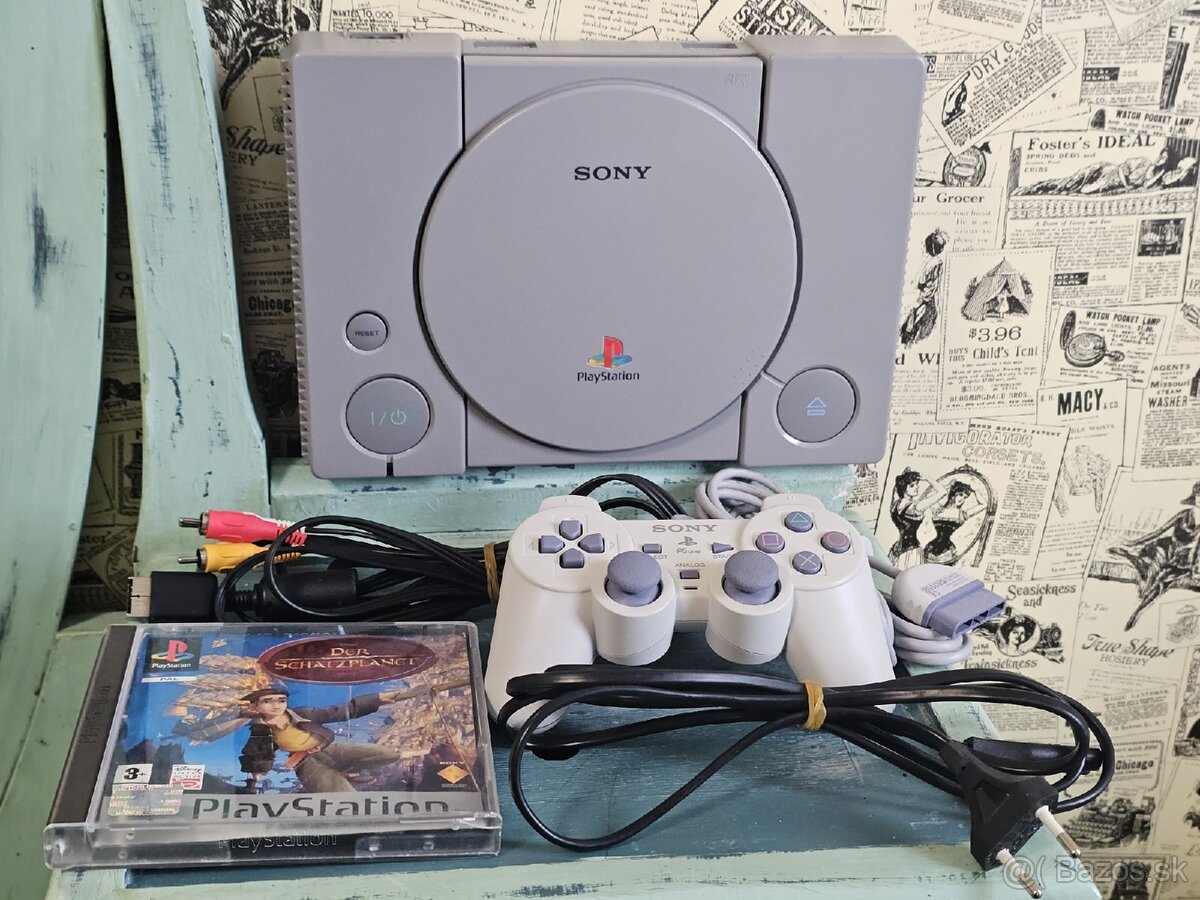 TOP STAV 》PLAYSTATION 1 + GAMEPAD + HRA 》PS1 SCPH-9002