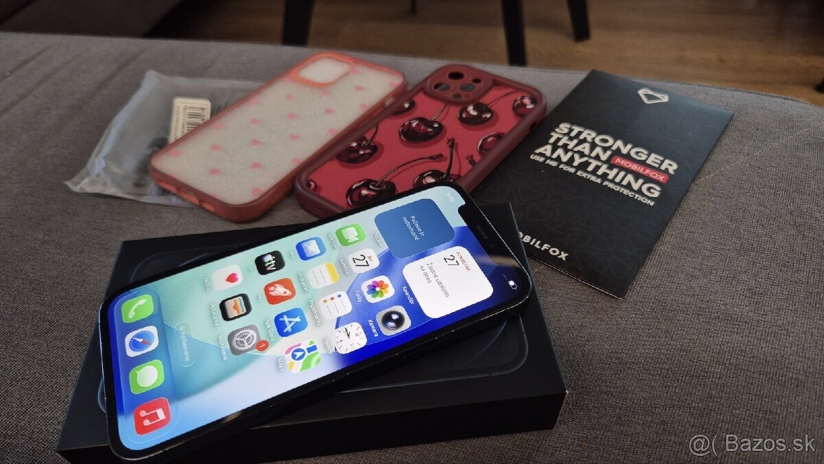 Apple iphone 12 pro 128gb modry, krasny stav