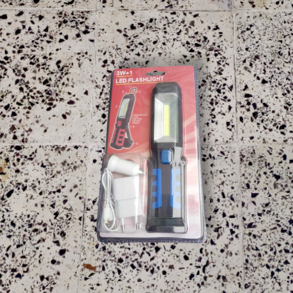LED pracovné svetlo s magnetom, powerbanka, 3W