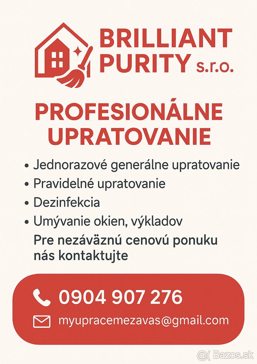 Profesionálne upratovacie služby