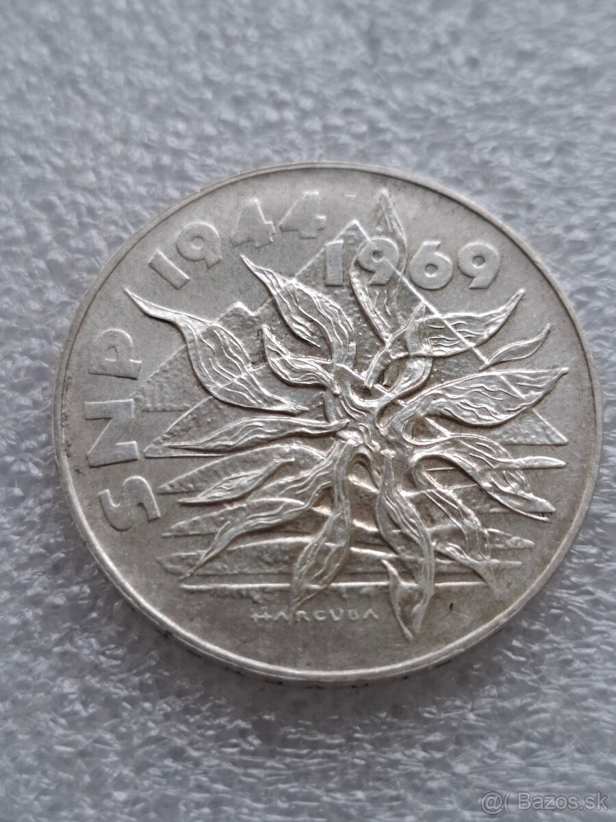 strieborna 25 KCS 1969 SNP Plamene