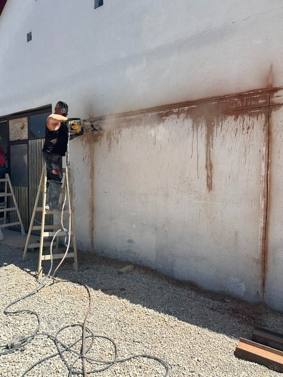 Demolačné práce, rezanie do betonu , vŕtacie práce