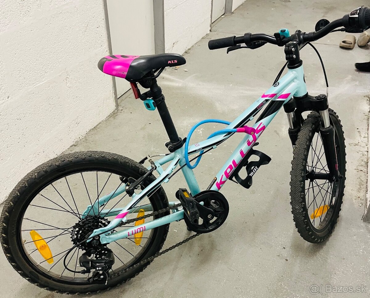 Detský bicykel Kellys odpuženou vidlicou a 7 prevodm