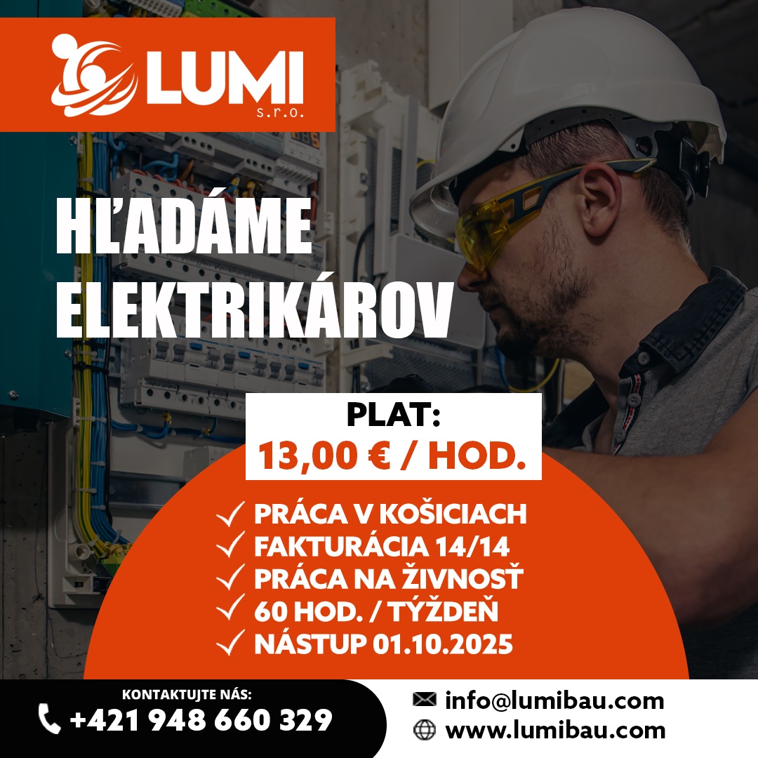 Hľadáme elektrikárov