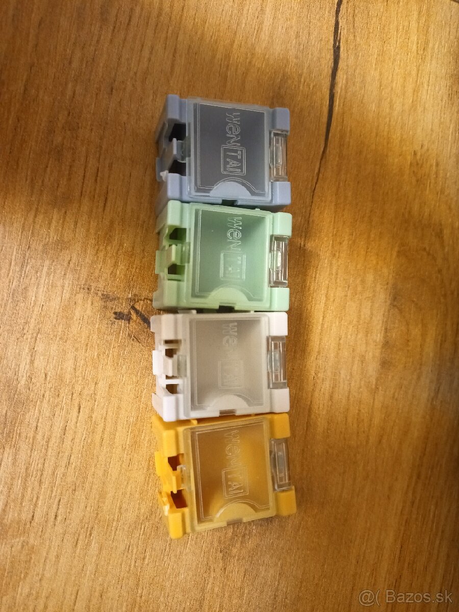 Stohovateľné boxy pre SMD súčiastky - darujem