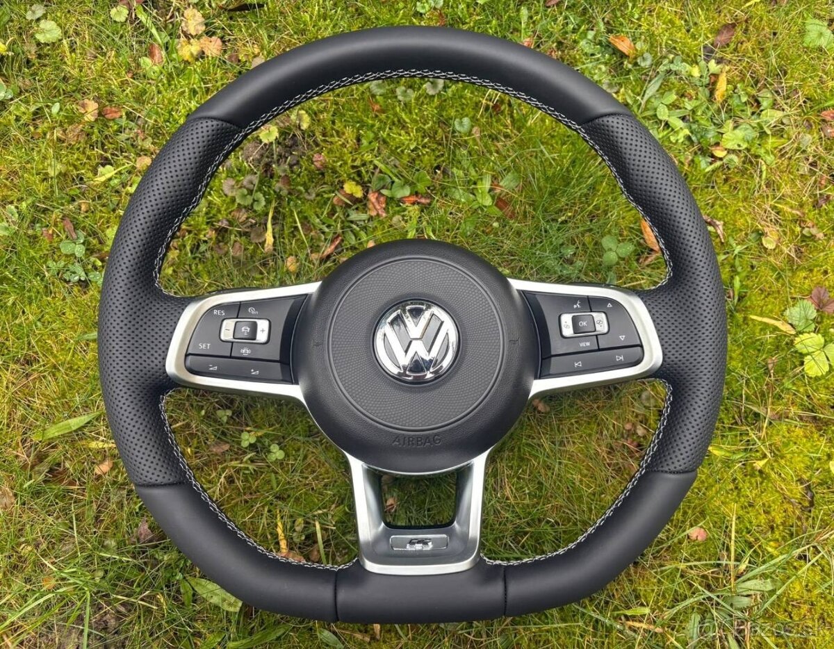 Rline VW VOLANT KOZENY MULTIFUNKCNY biele šitie